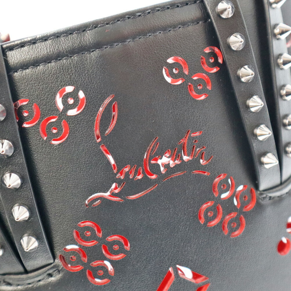 Christian Louboutin Kabata Handbag studded black red leather - Picture 7 of 9